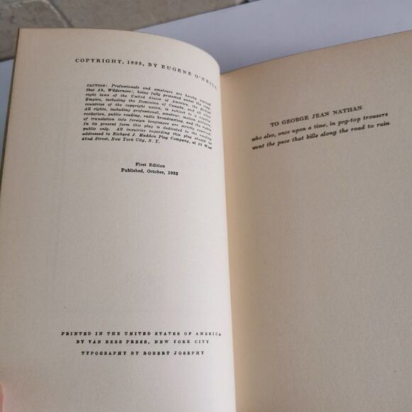 Set of 2 Eugene O'Neill Books 1930s American Author Vintage Play Blue Book Stack - Picture 5 of 6